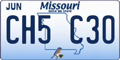 MO license plate CH5C3O