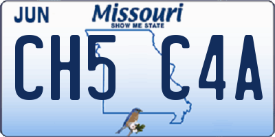 MO license plate CH5C4A