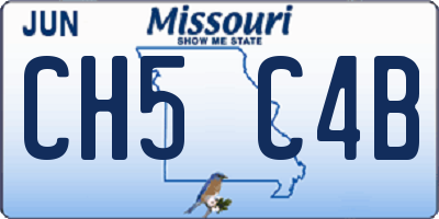 MO license plate CH5C4B
