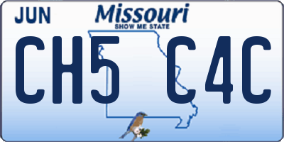 MO license plate CH5C4C