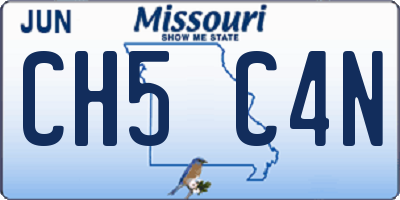 MO license plate CH5C4N