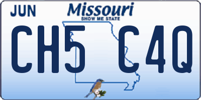 MO license plate CH5C4Q