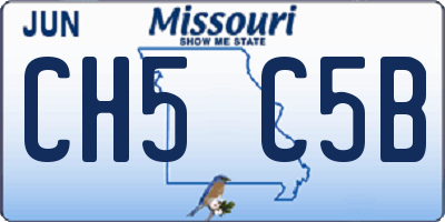 MO license plate CH5C5B