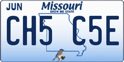 MO license plate CH5C5E