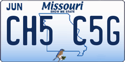 MO license plate CH5C5G