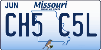 MO license plate CH5C5L