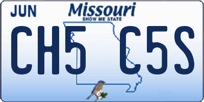 MO license plate CH5C5S