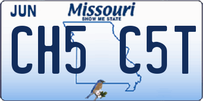 MO license plate CH5C5T