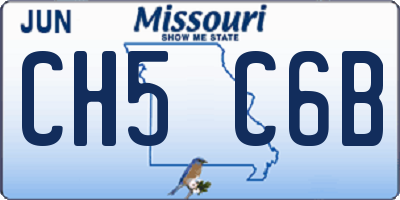 MO license plate CH5C6B