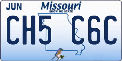 MO license plate CH5C6C
