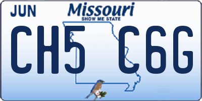 MO license plate CH5C6G