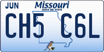 MO license plate CH5C6L