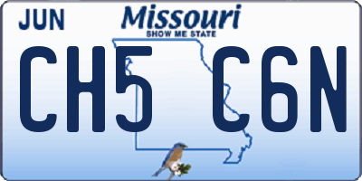 MO license plate CH5C6N