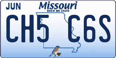 MO license plate CH5C6S
