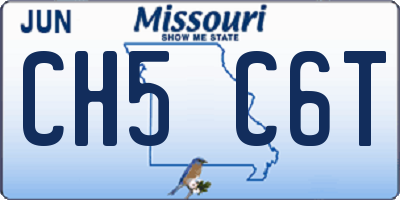 MO license plate CH5C6T