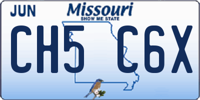 MO license plate CH5C6X