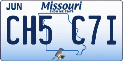 MO license plate CH5C7I