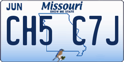 MO license plate CH5C7J