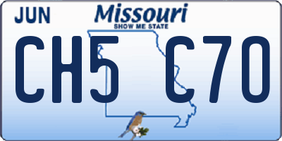 MO license plate CH5C7O