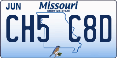 MO license plate CH5C8D
