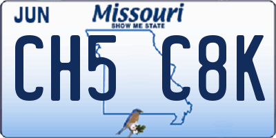 MO license plate CH5C8K