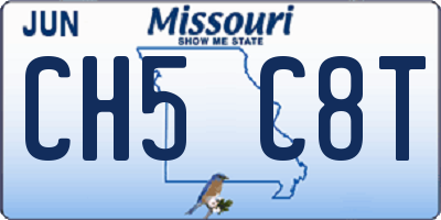 MO license plate CH5C8T