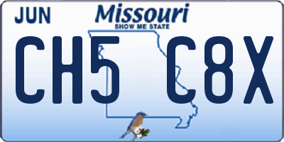 MO license plate CH5C8X