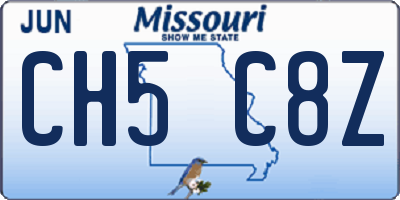 MO license plate CH5C8Z