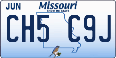 MO license plate CH5C9J