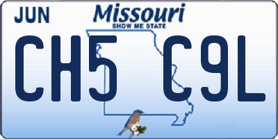 MO license plate CH5C9L