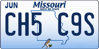 MO license plate CH5C9S