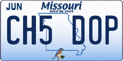 MO license plate CH5D0P