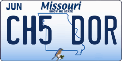 MO license plate CH5D0R