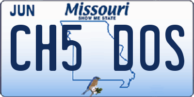 MO license plate CH5D0S