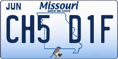 MO license plate CH5D1F