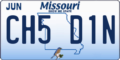 MO license plate CH5D1N