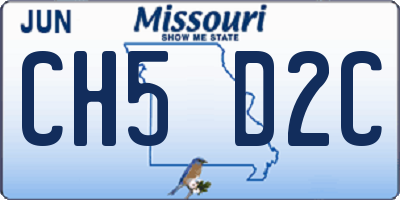 MO license plate CH5D2C