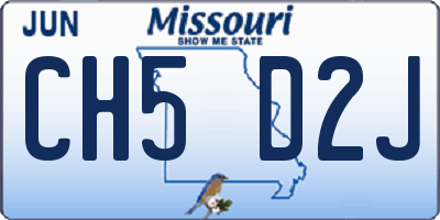 MO license plate CH5D2J