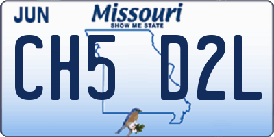 MO license plate CH5D2L