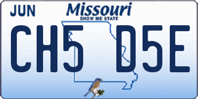 MO license plate CH5D5E