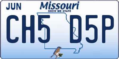 MO license plate CH5D5P
