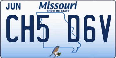 MO license plate CH5D6V