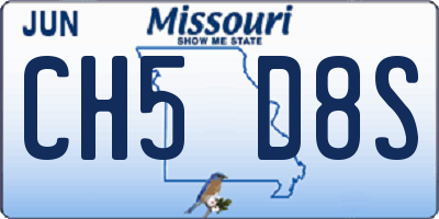 MO license plate CH5D8S