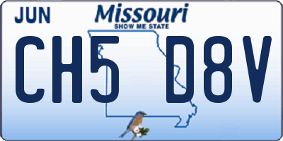 MO license plate CH5D8V