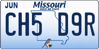MO license plate CH5D9R