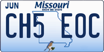MO license plate CH5E0C