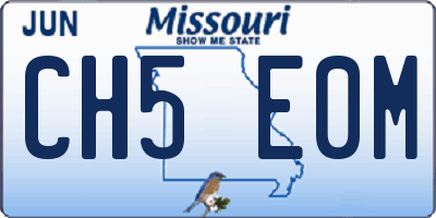 MO license plate CH5E0M