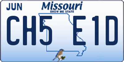 MO license plate CH5E1D