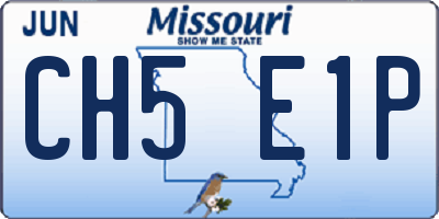 MO license plate CH5E1P