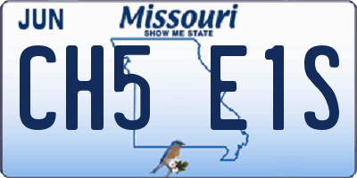 MO license plate CH5E1S